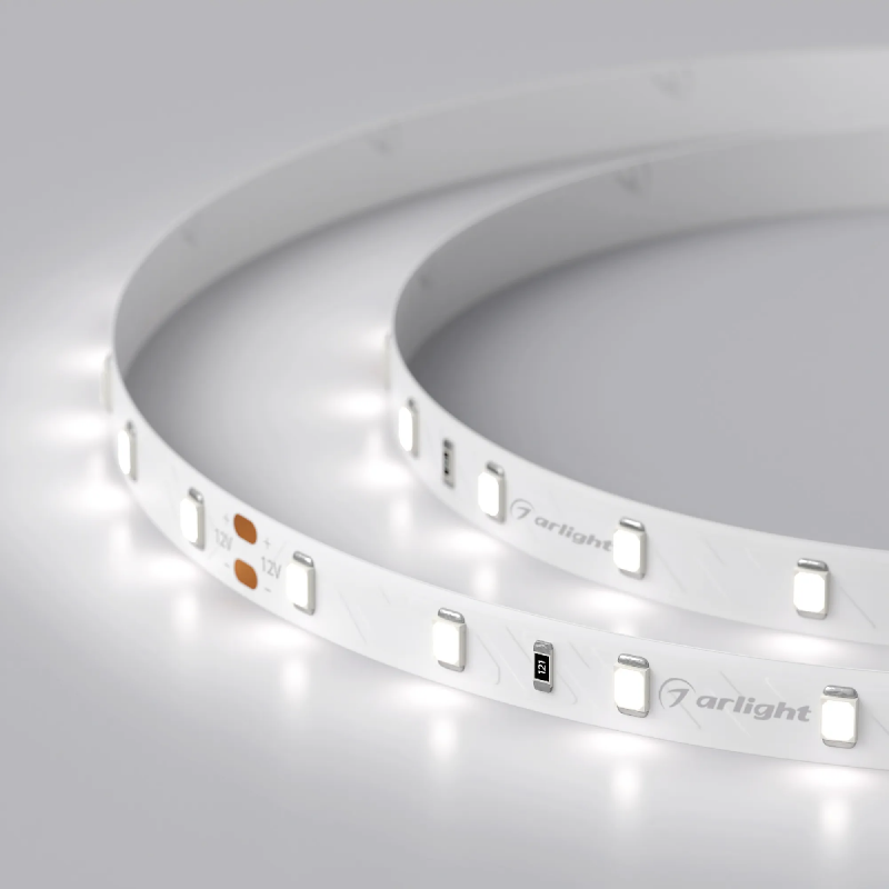 Светодиодная лента RT-A60-8mm 24V White6000 (7.2 W/m, IP20, 2835, 5m) (Arlight, Открытый) 020011(2)