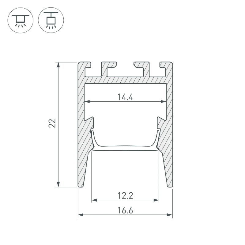 Профиль PDS-ZM-COMFY-2000 ANOD (Arlight, Алюминий) 032855