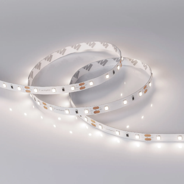 Светодиодная лента RT-A60-8mm 12V Day4000 CRI98 (4.8 W/m, IP20, 2835, 5m) (Arlight, Открытый) 021419(2)