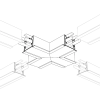 Угол S2-LINIA55-F-X90 крестовой (Arlight, Металл) 021276