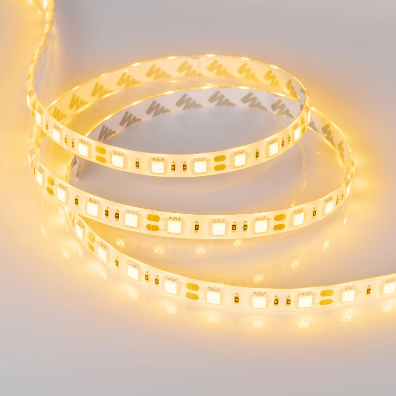 Светодиодная лента RTW 2-5000SE 12V Yellow 2x (5060, 300 LED, LUX) (Arlight, 14.4 Вт/м, IP65) 015444
