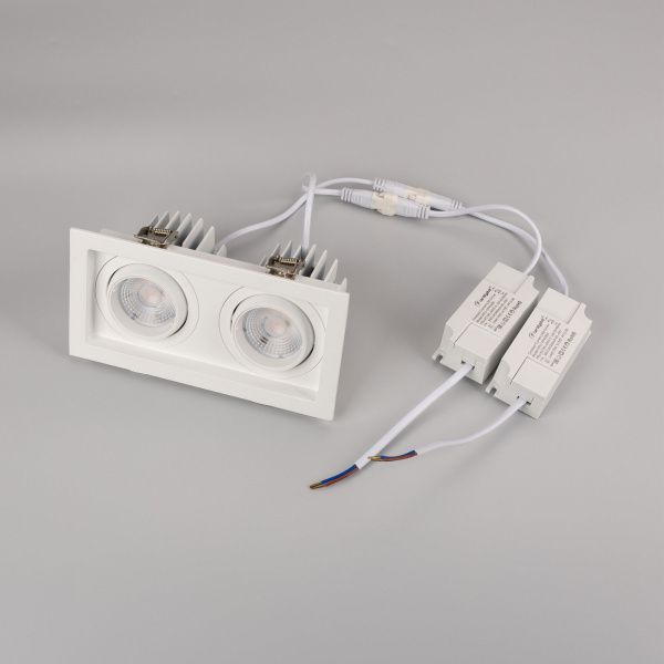 Светильник MS-VORTEX-BUILT-S170x90-2x12W Warm3000 (WH-WH, 40 deg, 230V) (Arlight, IP20 Металл, 5 лет) 057761