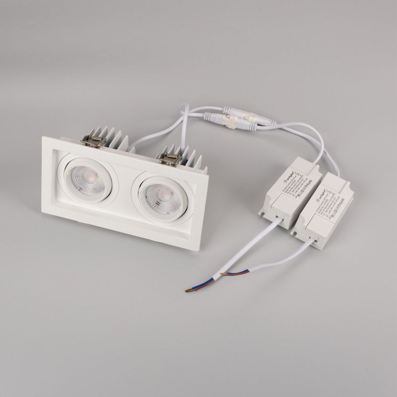 Светильник MS-VORTEX-BUILT-S170x90-2x12W Warm3000 (WH-WH, 40 deg, 230V) (Arlight, IP20 Металл, 5 лет) 057761