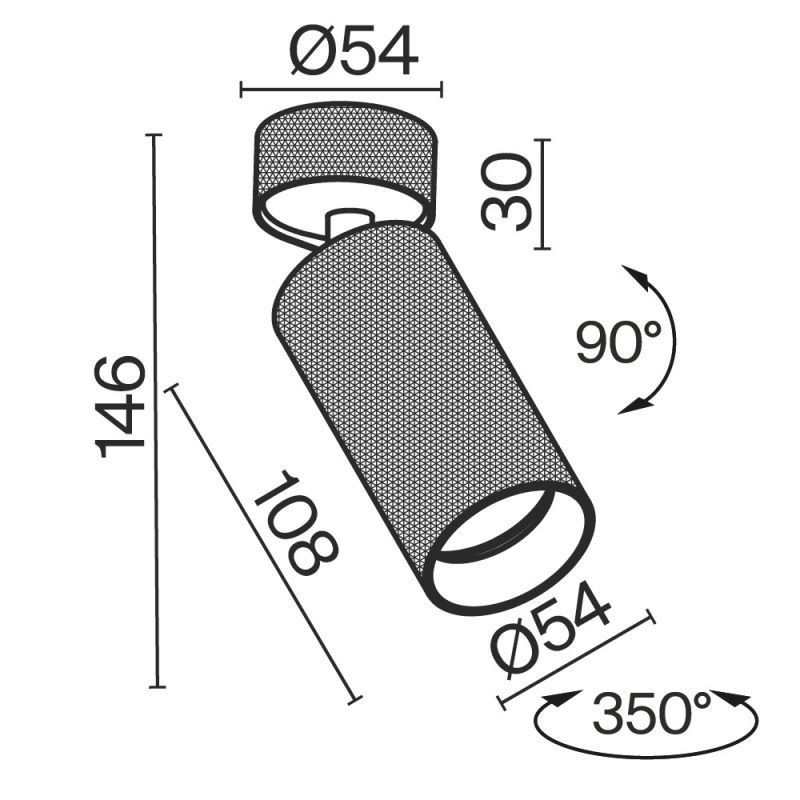 Потолочный светильник Technical C082CL-01-GU10-MG