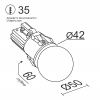 Встраиваемый светодиодный светильник Ledron SL74211/7W
