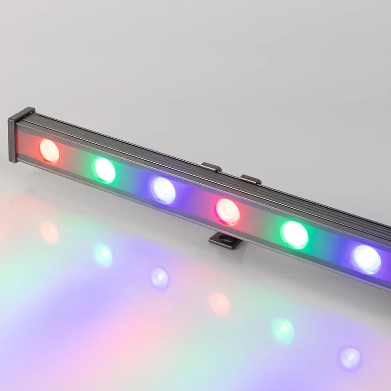 Светодиодный прожектор AR-LINE-1000S-18W-24V RGB (Grey, 30 deg, DMX512) (Arlight, Закрытый) 023623