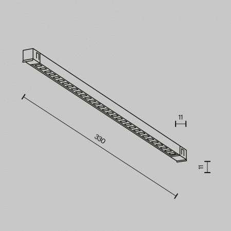 Трековый светильник Technical TR241-2-6W4K-B