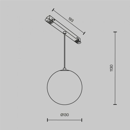 Трековый подвесной светильник Technical TR039-4-5W3K-WW-DS