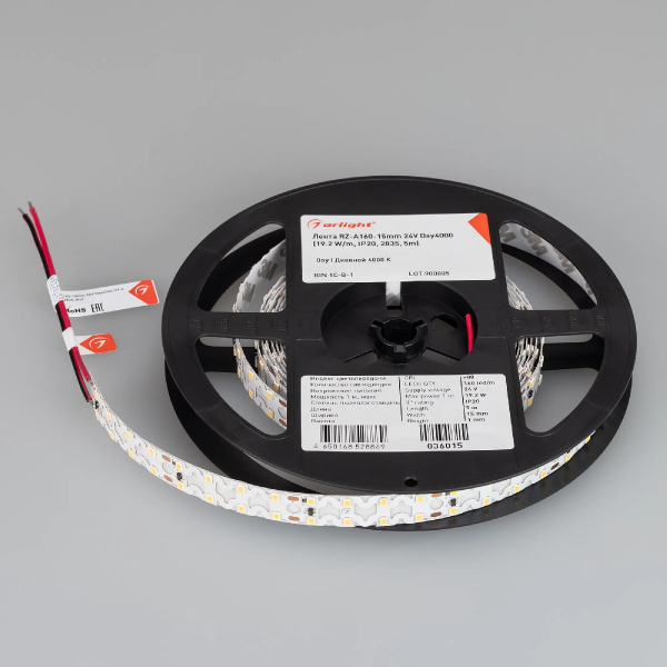 Светодиодная лента RZ-A160-15mm 24V Day4000 (19.2 W/m, IP20, 2835, 5m) (Arlight, -) 036015
