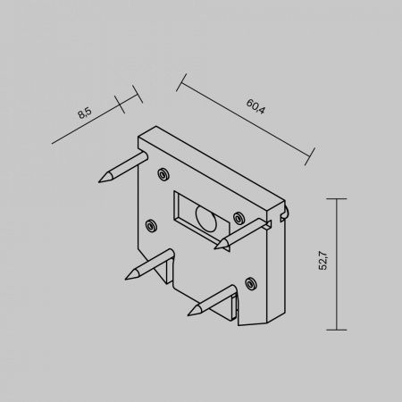 Комплектующие для встраиваемой трековой системы Technical TRA034D-EC-422W