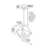 Подвесной (накладной) светильник RUBIK Wooden Lamp под сменную лампу