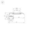Профиль STAIR-W65-2000 ANOD BLACK (Arlight, Алюминий) 045663