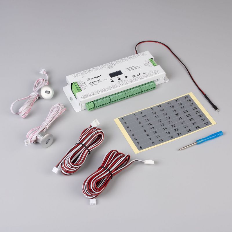 Контроллер лестничный SMART-STEP-32-2S-SUF (5-24V, 32x1A, SPI) (Arlight, IP20 Пластик, 5 лет) 033122