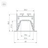 Профиль LINIA45-F-TRAY-2000 ANOD (Arlight, Алюминий) 062165