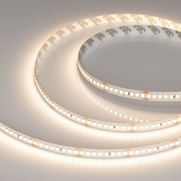 Светодиодная лента RT-A192-10mm 24V Warm3500 (17.6 W/m, IP20, 2835, 5m) (Arlight, высок.эфф.150 лм/Вт) 038774