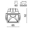 Встраиваемый светильник Technical DL043-01-10W4K-D-SQ-WB