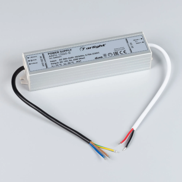 Блок питания ARPV-12060-B (12V, 5.0A, 60W) (Arlight, IP67 Металл, 3 года) 020006(1)