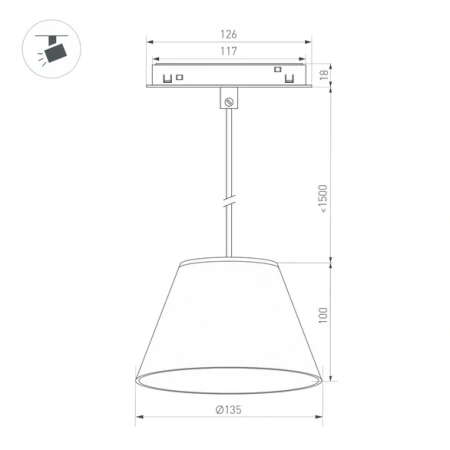 Светильник MAG-ORIENT-OLLAS-HANG-5W Warm3000 (BK-GR, 80 deg, 48V) (Arlight, IP20 Металл, 3 года) 037371