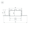 Профиль KLUS-POWER-W50H25-F-HIDE-2000 (Arlight, Алюминий) 028918