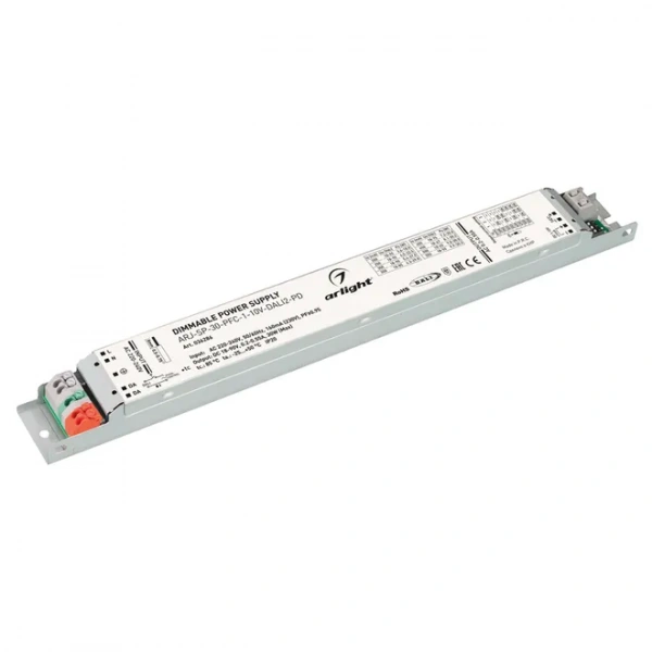 Блок питания ARJ-SP-30-PFC-1-10V-DALI2-PD (30W, 18-90V, 0.2-0.55A) (Arlight, IP20 Металл, 5 лет) 036286