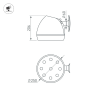 Светильник OXOR-OZLUM-250x206-20W Day4000 (BK, 60 deg, 230V) IP65 (Arlight, -) 052483