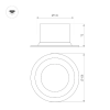 Светильник MS-DROP-BUILT-R158-30W Warm3000 (WH, 90 deg, 230V) (Arlight, IP54 Металл, 5 лет) 041464
