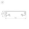 Профиль-держатель KLUS-POWER-W70-BASE-2000 ANOD (Arlight, Алюминий) 019883