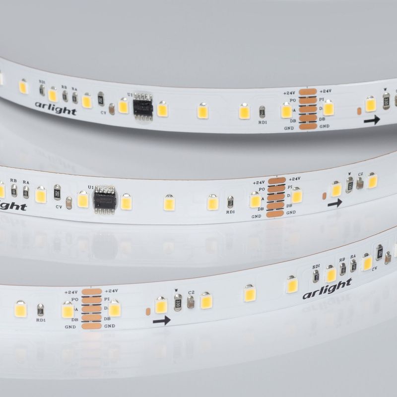 Светодиодная лента DMX-A96-12mm 24V White6000-PX12 (14 W/m, IP20, 5m) (Arlight, CRI>90) 058171