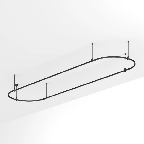 Основание ART-APRIORI-OVAL-ROD-400-4000x1000 (BK) (Arlight, IP20 Металл, 3 года) 048512