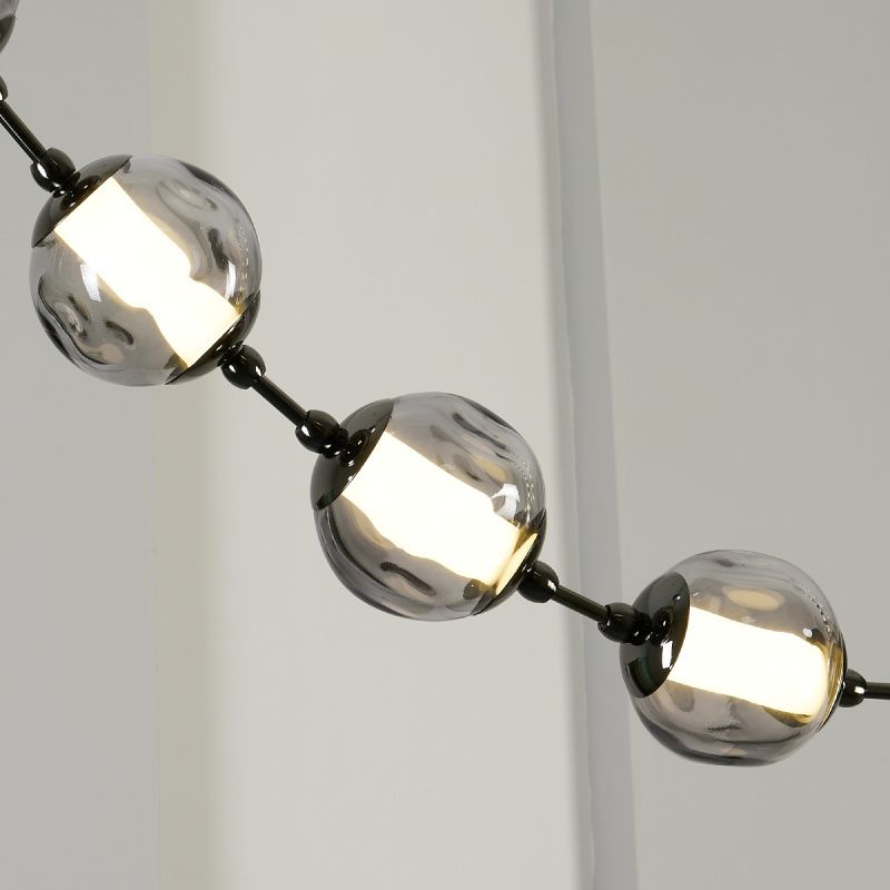 Подвесной светильник OD2437A-16 pearl black/smoke