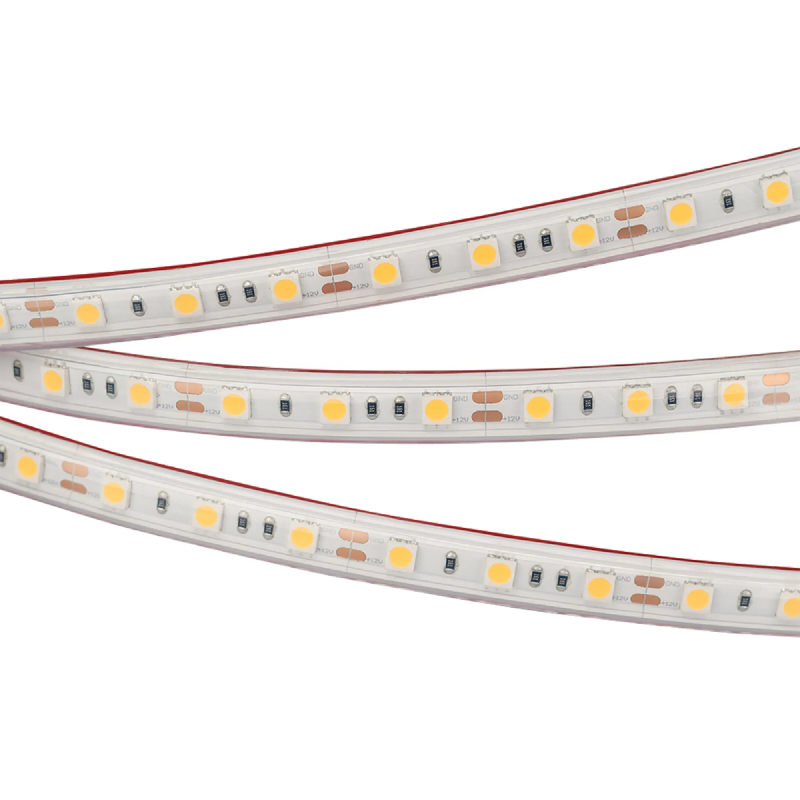 Светодиодная лента герметичная RTW-PS-B60-12mm 12V Warm3000 (14.4 W/m, IP67, 5060, 5m) (Arlight, 14.4 Вт/м, IP67) 022325(2)