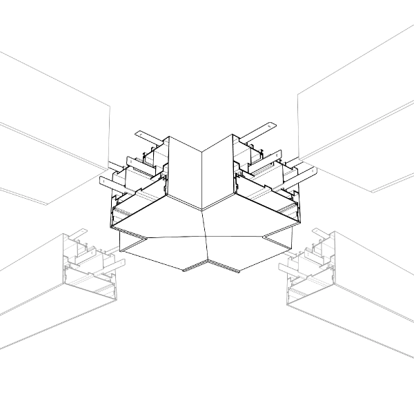 Угол S2-LINE-10570-X90 крестовой (Arlight, Металл) 021271