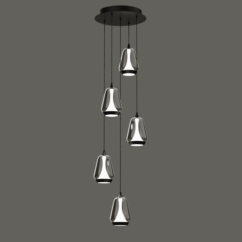 Подвесной светильник MD24001011-5A black/smoky