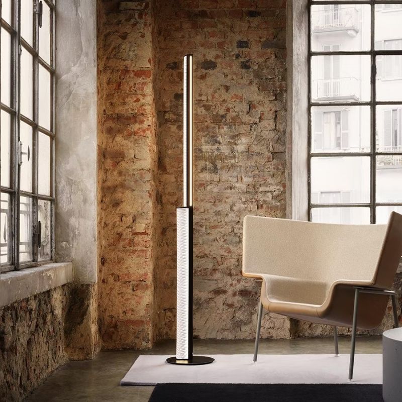 Торшер Modula Twisted light grey/plisse