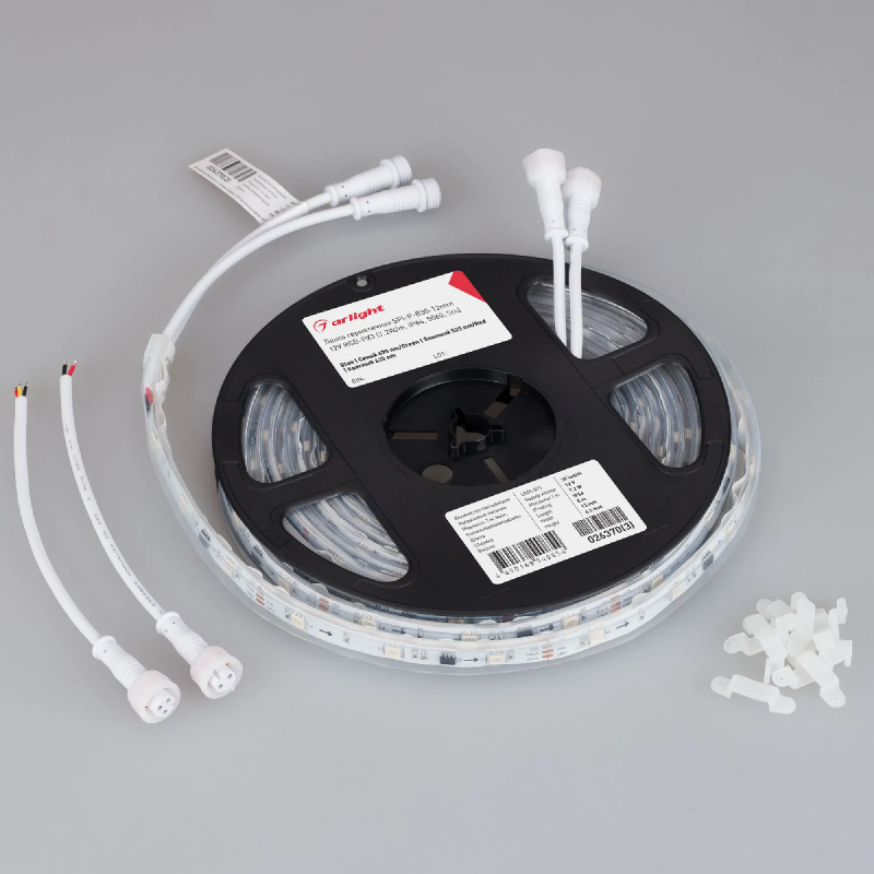 Светодиодная лента герметичная SPI-P-B30-12mm 12V RGB-PX3 (7.2W/m, IP66, 5060, 5m) (Arlight, бегущий огонь) 026370(3)