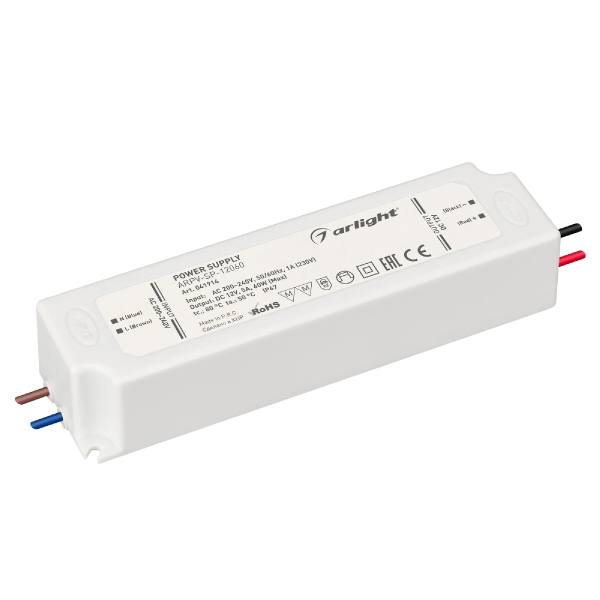 Блок питания ARPV-SP-12060 (12V, 5A, 60W) (Arlight, IP67 Пластик, 5 лет) 041914
