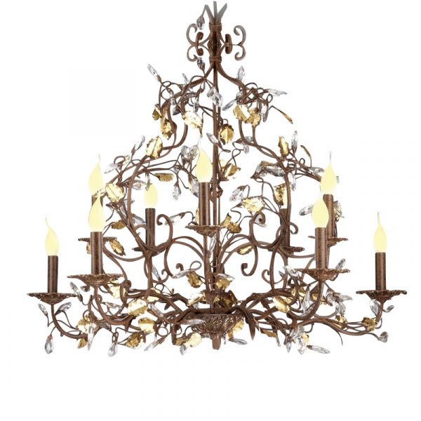 Люстра Bellina Illumina 7502 brown gold