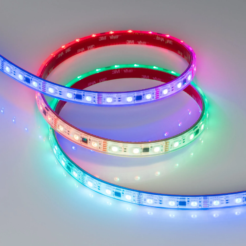 Светодиодная лента герметичная DMX-PS-B60-12mm 12V RGB-PX3 (14 W/m, IP67, 5060, 5m) (Arlight, -) 039605