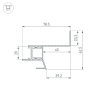 Профиль СEIL-S18-SHADOW-SIDE-3000 WHITE (Arlight, Алюминий) 050501
