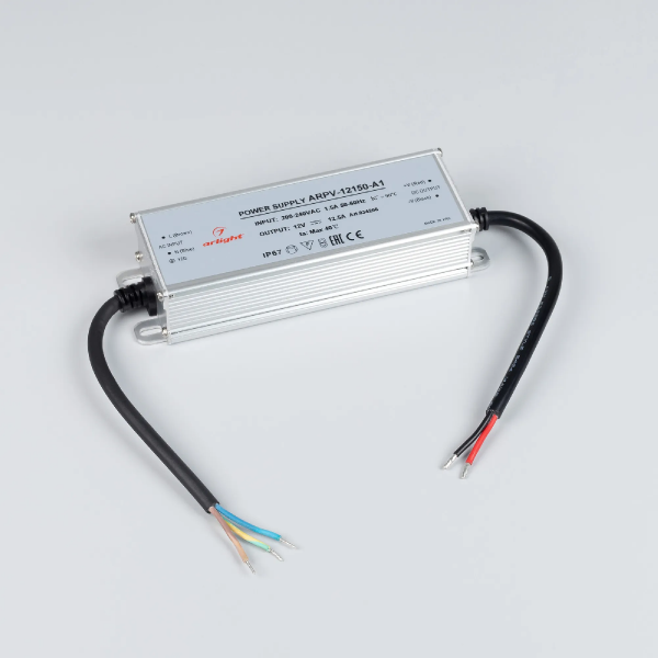 Блок питания ARPV-12150-A1 (12V, 12.5A, 150W) (Arlight, IP67 Металл, 3 года) 034206