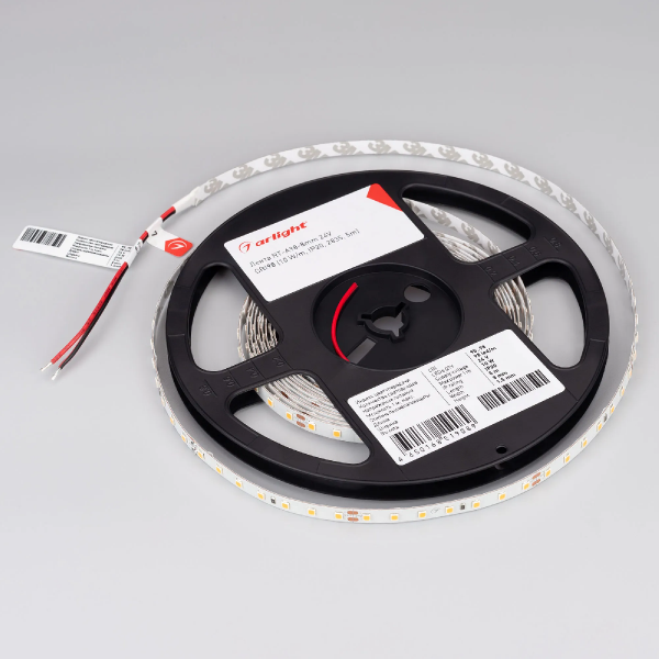 Светодиодная лента RT-A98-8mm 24V Day4000 CRI98 (10 W/m, IP20, 2835, 5m) (Arlight, Открытый) 021452(2)