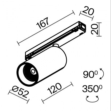 Уличный трековый светильник Outdoor O-TR02-1-S-15WB4K