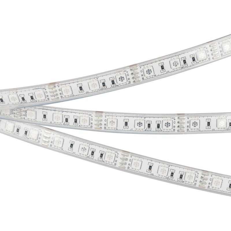 Светодиодная лента герметичная RTW-PU-B60-12.5mm 12V RGB (14.4 W/m, IP68, Wire 2m, 5m) (Arlight, -) 029599(3)