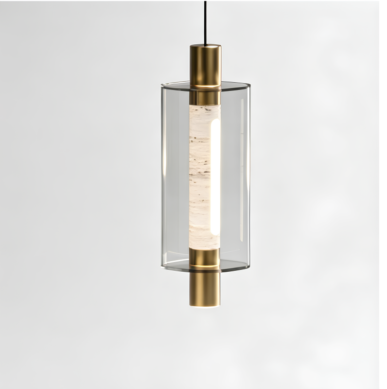 Подвесной светильник Delight Collection 26509P/1 Brass / Travertine