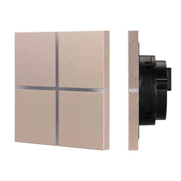 INTELLIGENT ARLIGHT Сенсорная панель KNX-304-13-IN Champagne (BUS, Frameless) (IARL, IP20 Металл, 2 года) 039670