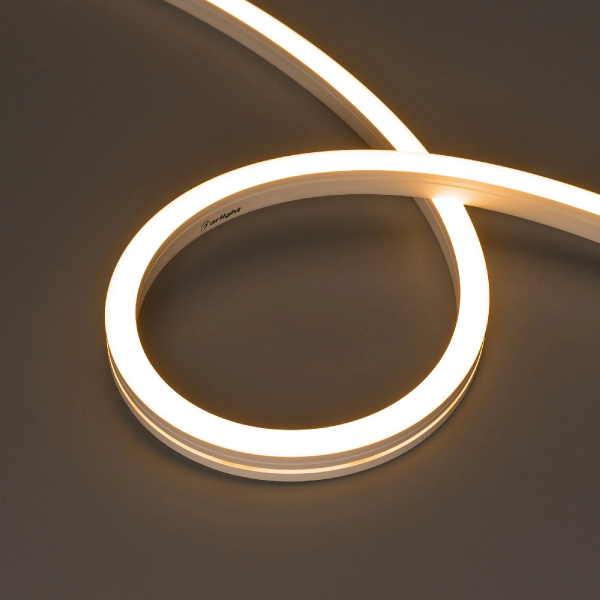 Светодиодная лента герметичная MOONLIGHT-SIDE-A140-12x17mm 24V Warm2700 (9.6 W/m, IP67, 5m, wire x2) (Arlight, Вывод боковой, 5 лет) 042783