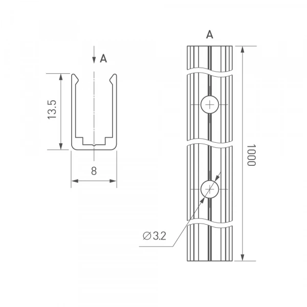 Профиль ARL-MOONLIGHT-1206-1000 CLEAR (Arlight, Пластик) 029826