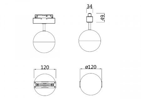 Трековый светильник Technical TR017-2-10W3K-W