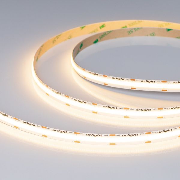 Светодиодная лента COB-X576-10mm 24V Warm3000 (15 W/m, IP20, 5m) (Arlight, высок.эфф.150 лм/Вт) 059121