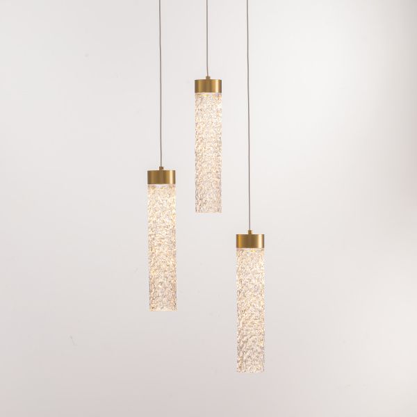Подвесной светильник MD24030028-3A brass/clear